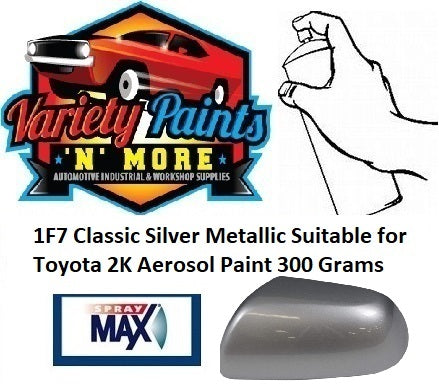 1F7 Classic Silver Metallic Suitable for Toyota 2K Aerosol Paint 300 Grams 10IS BU3