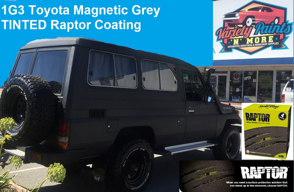 Upol Raptor Bed Liner Kit Tinted Suitable for Toyota 1G3 Magnetic Grey  3.8 Litre