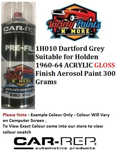 1H010 /9901 Dartford Grey Suitable for Holden 1960-64 ACRYLIC GLOSS Aerosol Paint 300 Grams