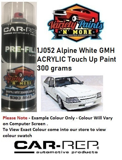 1J052 Alpine White GMH Acrylic Touch Up Paint 300 grams