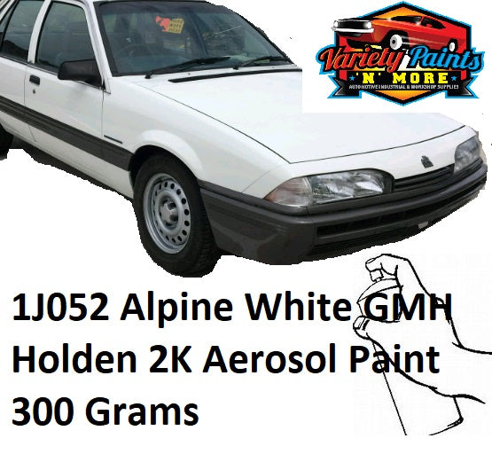 1J052 Alpine White GMH Holden 2K Aerosol Paint 300 Grams