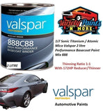 1J7 Sonic Titanium / Atomic Silver Valspar 2 litre Performance Basecoat Paint Mix 888 