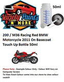 200 / M36 Racing Red BMW Motorcycle 2011 On Basecoat Touch Up Bottle 50ml