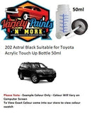 202 Astral Black Suitable for Toyota Acrylic Touch Up Bottle 50ml 