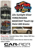 22v Sunlight Silver Standard FORD/MAZDA  BASECOAT Touch Up Paint 300 Grams