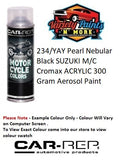 234/YAY Pearl Nebular Black SUZUKI M/C Cromax ACRYLIC 300 Gram Aerosol Paint 