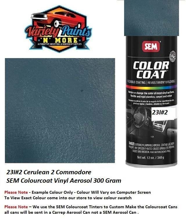 23I#2 Cerulean 2 Commodore SEM Colourcoat Vinyl Aerosol 300 Gram 3IS 73A