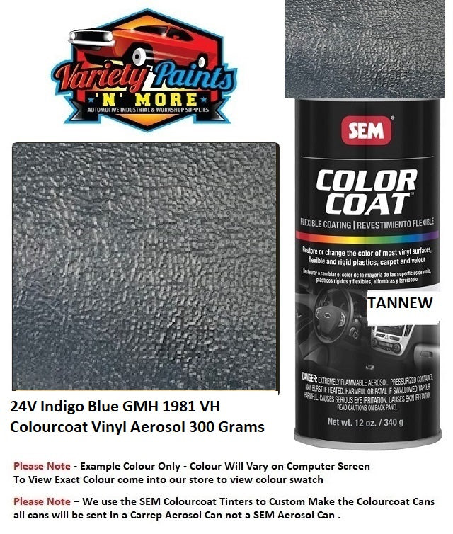 24V Indigo Blue GMH 1981 VH Colourcoat Vinyl Aerosol 300 Grams S3627