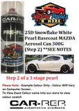 25D Snowflake White Pearl / Whitewater Pearl Basecoat MAZDA Aerosol Can 300G (Step 2) **SEE NOTES