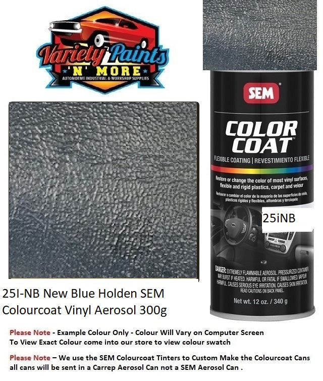 25INB New Blue Commodore SEM Colourcoat Vinyl Aerosol 300 Gram