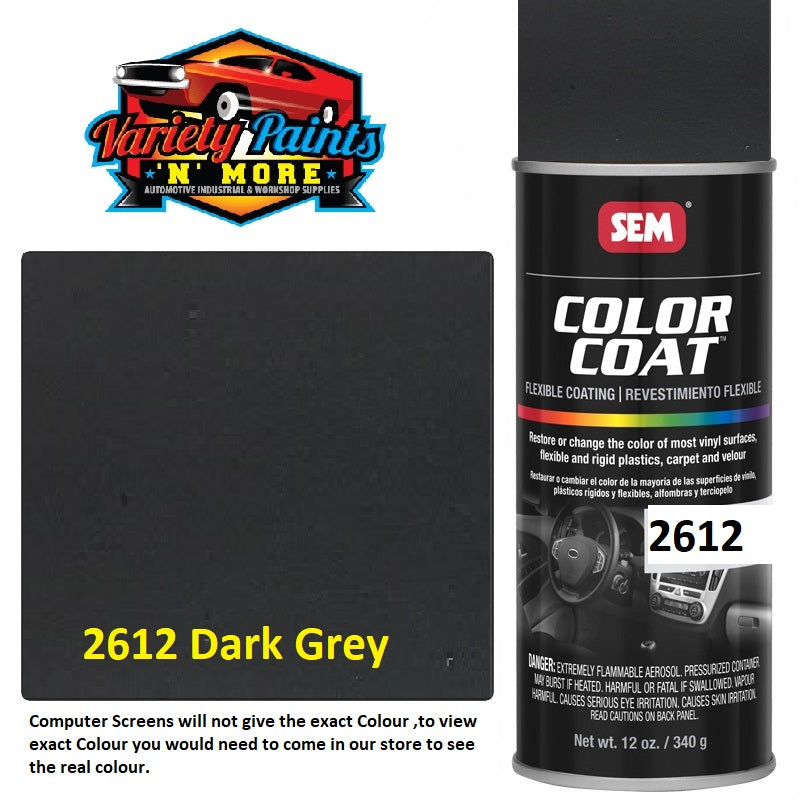 2612 Dark Grey SEM Colourcoat Vinyl Aerosol 300 Grams