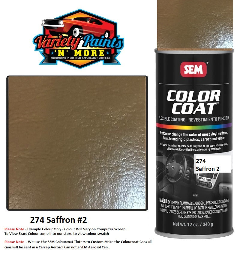 274 SAFFRON #2 Mercedes  SEM Colourcoat Vinyl Aerosol 300 Grams