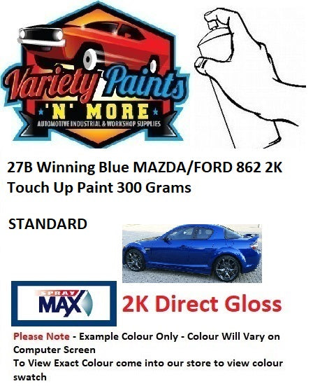 27B Winning Blue MAZDA/FORD 862 2K Touch Up Paint 300 Grams 
