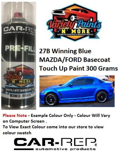 27B Winning Blue MAZDA/FORD Basecoat Touch Up Paint 300 Grams
