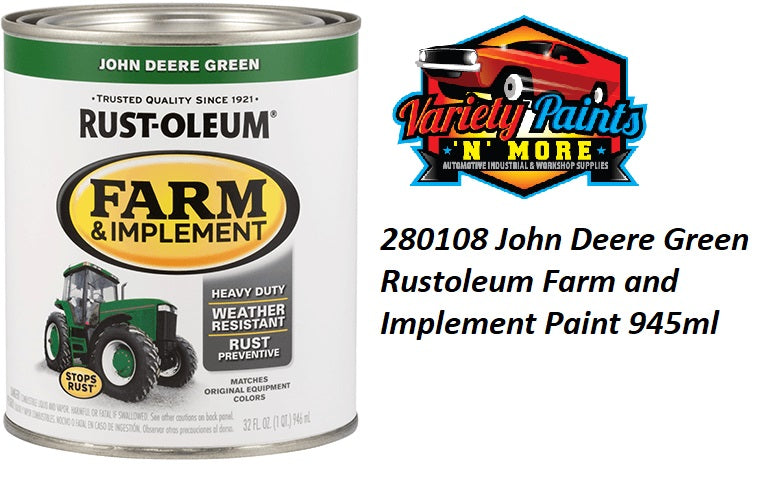 John Deere Green Farm & Implement Enamel Paint 1 LITRE 1IS BU3