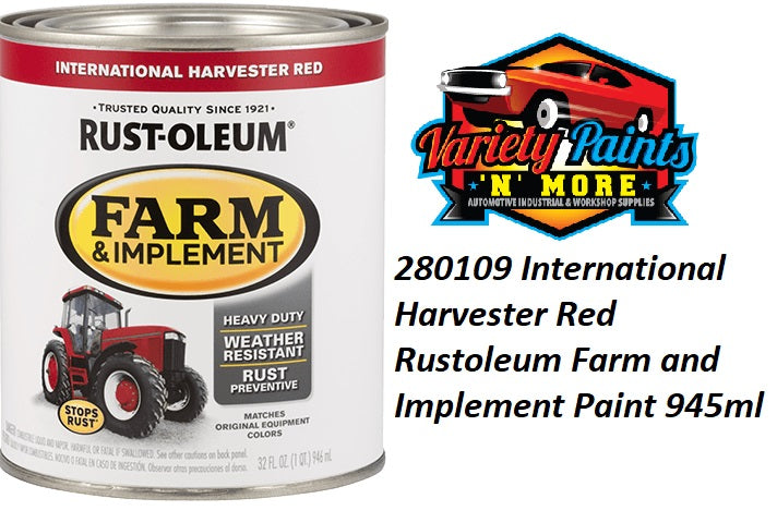 RustOleum International Harvester Red Farm & Implement Enamel Paint 946ml SEE NOTES*