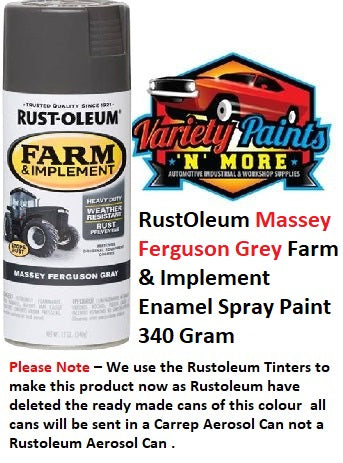 RustOleum Massey Ferguson Grey Farm & Implement Enamel Spray Paint 340 Gram * SEE Notes 3IS 43A