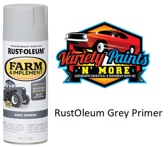 RustOleum Grey Primer Farm & Implement Enamel Spray Paint 340 Gram