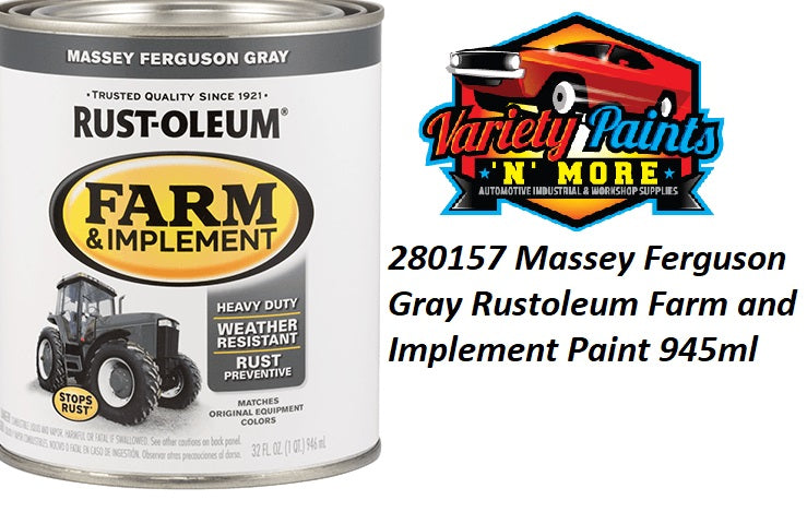 RustOleum Massey Ferguson Grey Farm & Implement Enamel Paint 946ml ** SEE NOTES