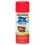 RustOleum 2X Satin Poppy Red Ultracover Spray Paint Variety Paints N More Wangara W.A 