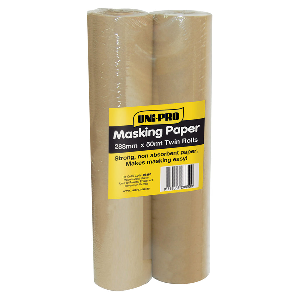 UNI-PRO Hand Masking Paper 288mm x 40 Metres 2 PACK 1201