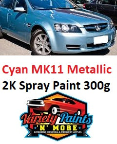 2B027 Cyan MK11 Metallic Holden 2K Aerosol Paint 300 Grams