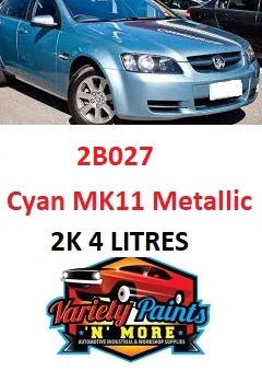 2B027 Cyan MK11 Metallic Holden 2K Paint 4 Litres