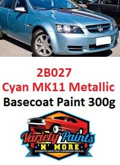 2B027 Cyan MK11 Metallic Holden Basecoat Aerosol Paint 300 Grams