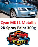 2B027 Cyan MK11 Metallic Holden 2K Aerosol Paint 300 Grams