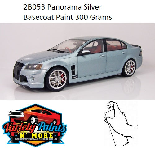 2B053 PANORAMA SILVER GMH Holden Basecoat Aerosol Paint 300 Grams