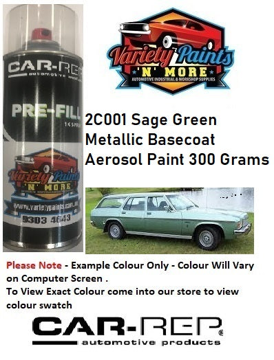 567-30967 / 2C001 Sage Green Metallic HOLDEN Basecoat  Aerosol Paint 300 Grams