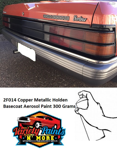 2F014 Copper Metallic Holden Basecoat Aerosol Paint 300 Grams