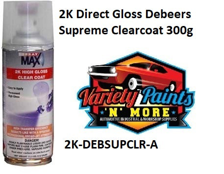 8-104 DEBEERS 2K HS CLEARCOAT In SprayMax Aerosol 300 Grams 8-104DB2K-A