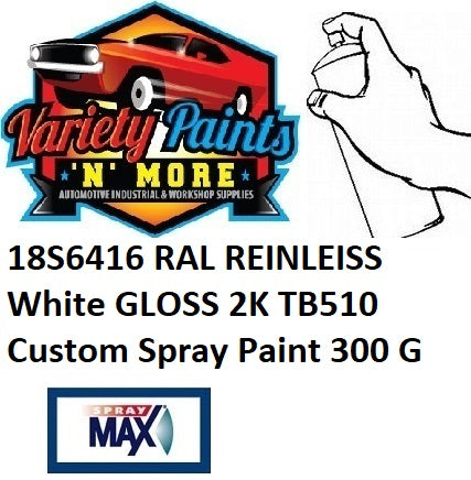 18S6416 RAL REINLEISS White GLOSS 2K TB510 Custom Spray Paint 300 Grams