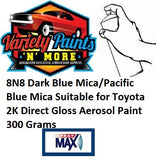 8N8 Dark Blue Mica/Pacific Blue Mica Suitable for Toyota 2K Direct Gloss Aerosol Paint 300 Grams 