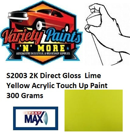 S2003 2K Direct Gloss  Lime Yellow Acrylic Touch Up Paint 300 Grams