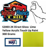 S2003 2K Direct Gloss  Lime Yellow Acrylic Touch Up Paint 300 Grams 