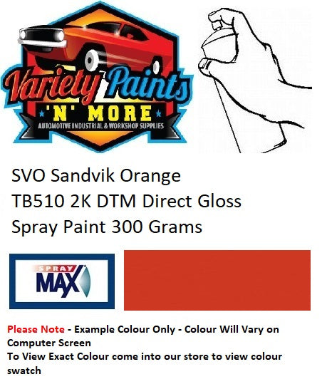 SVO Sandvik Orange 2K Enamel DTM Aerosol Paint 300 Grams