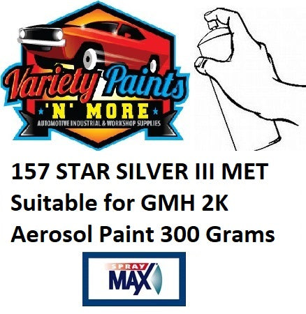 157/Z157 STAR SILVER III Metallic Suitable for GMH 2K Aerosol Paint 300 Grams