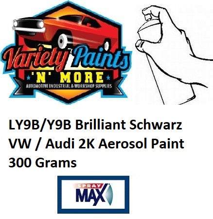 LY9B/Y9B Brilliant Schwarz VW / Audi 2K Aerosol Paint 300 Grams