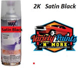 SprayMax 2K Satin Black Laquer Spray 400ml
