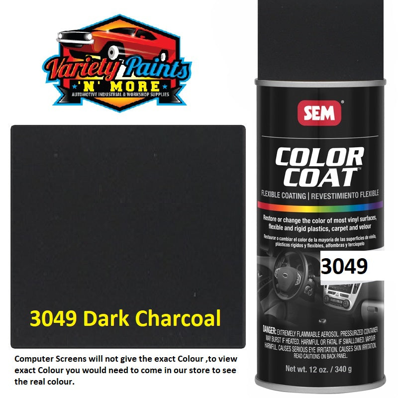 3049 Dark Charcoal SEM Colourcoat Vinyl Aerosol 300 Grams