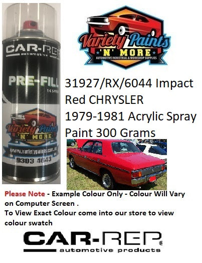 31927/RX/6044 Impact Red CHRYSLER 1979-1981 Acrylic Spray Paint 300 Grams