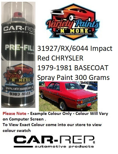 31927/RX/6044 Impact Red CHRYSLER 1979-1981 Basecoat Aerosol Paint 300 Grams