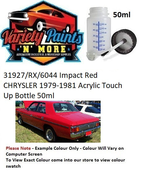 31927/RX/6044 Impact Red CHRYSLER 1979-1981 Acrylic Touch Up Bottle 50ml