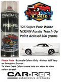 326 Super Pure White NISSAN Acrylic Touch Up Paint Aerosol 300 Grams 