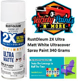 RustOleum 2X Ultra Matt White Ultracover Spray Paint 340 Grams 