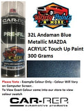 32L Andaman Blue Metallic MAZDA ACRYLIC Touch Up Paint 300 Grams 
