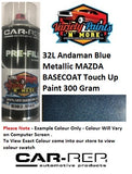 32L Andaman Blue Metallic MAZDA BASECOAT Touch Up Paint 300 Grams