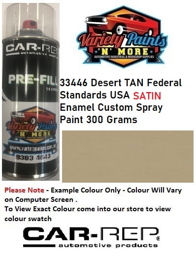 33446 Desert TAN Federal Standards USA SATIN Enamel Custom Spray Paint 300 Grams
